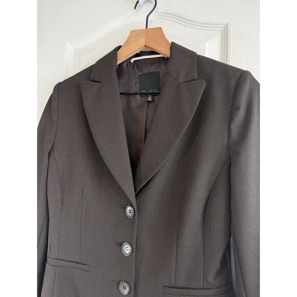The Limited Women's Dark Brown Blazer Suit Jacket Polyester Rayon Stretch Size 4 - Picture 2 of 12